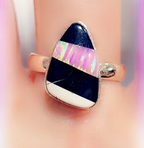 Opal Sterling Gemstone Ring